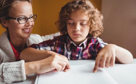 Children with visual impairments at school