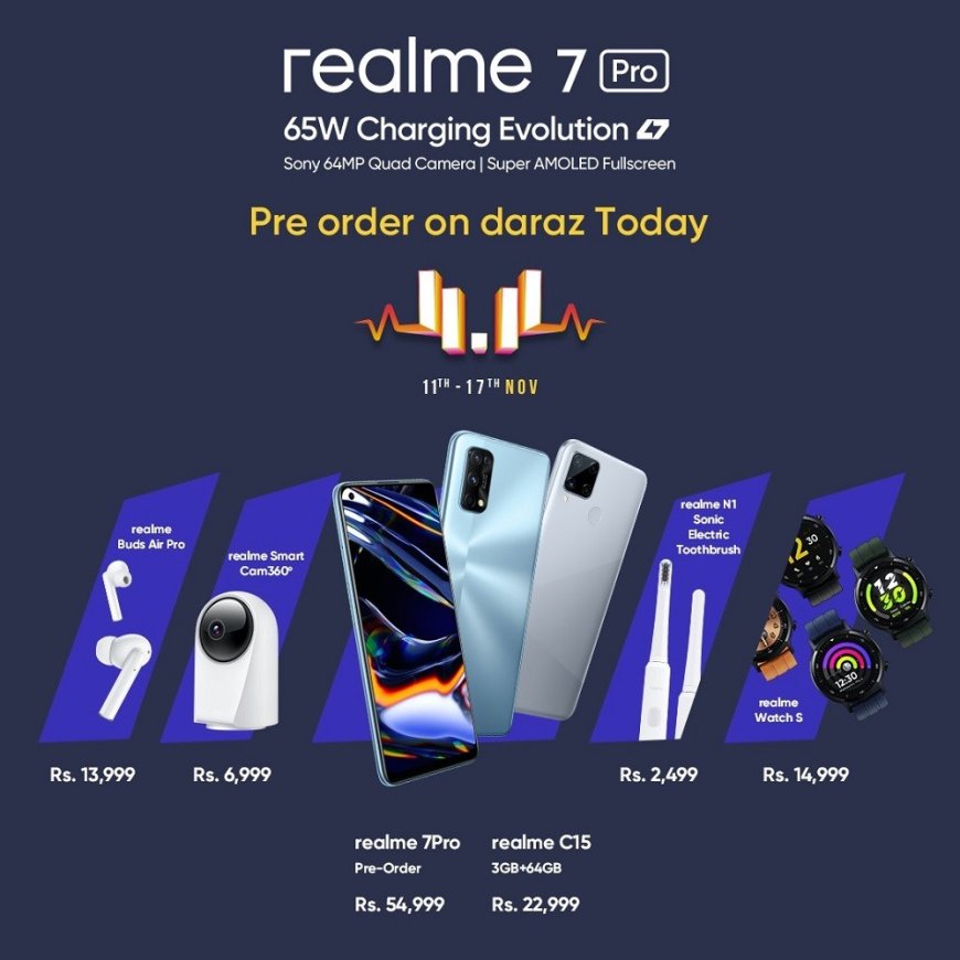 realme launches 2 + 4 new products counting 7 Pro â€œ the fastest charging phone with 65 W Super Dart Charge at the most afforable price of Rs. 54,999