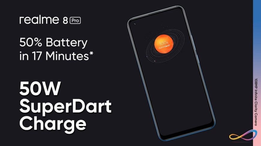 The realme 8 Series has a Battery That Gets Powered Faster with the 50W SuperDart Charge and Runs Longer