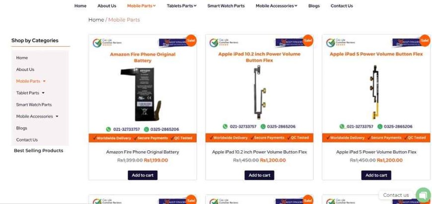 Keep Fingers: A Mobile & Tablet Spare Parts Online Store is Now Live in Pakistan